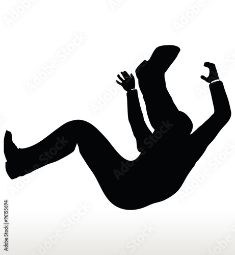 silhouette of businessman