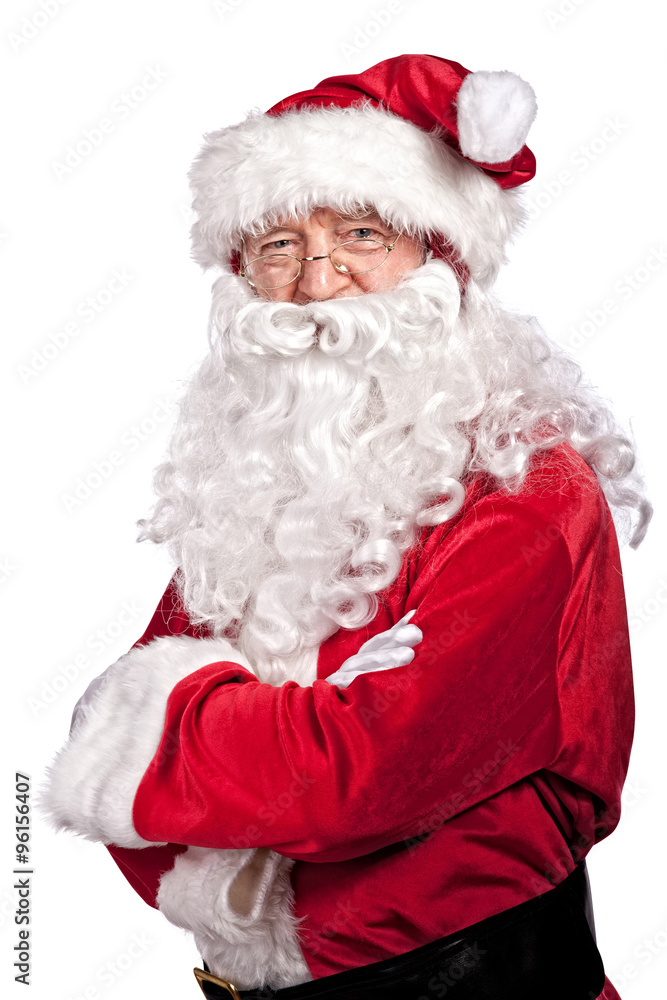 santa claus portrait on white santa claus portrait on white