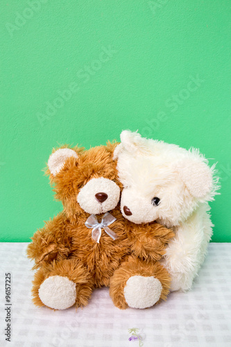 Two teddy. Concept about love and relationship