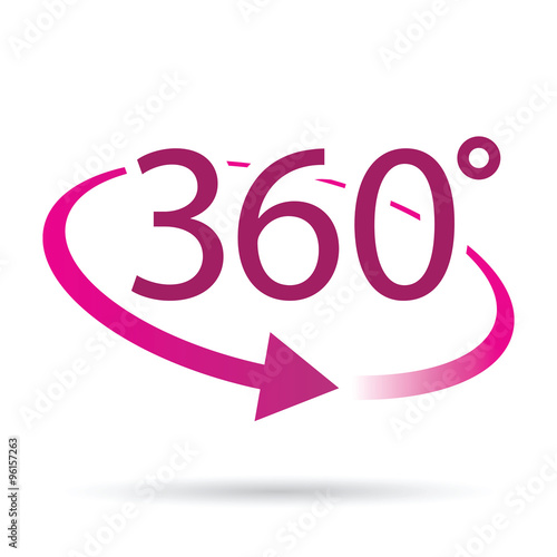 three hundred and sixty degree abstract icon