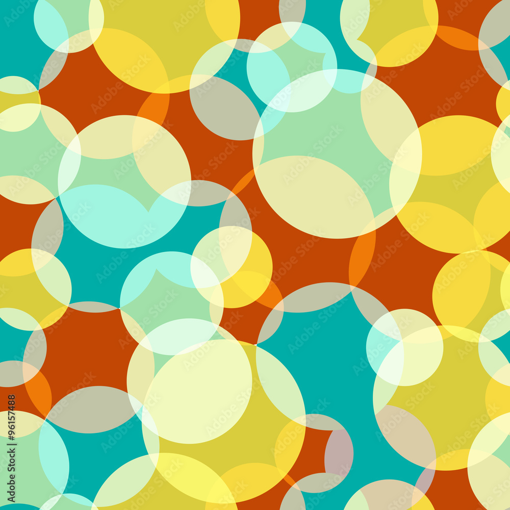 Colorful abstract bubbles.Seamless pattern