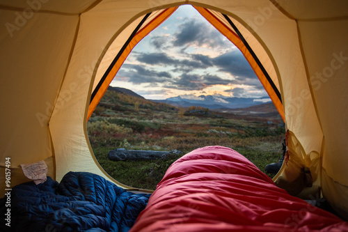 Ausblick aus dem Zelt 