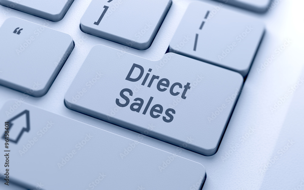 Direct sales word button on computer keyboard Direct sales word button on computer keyboard