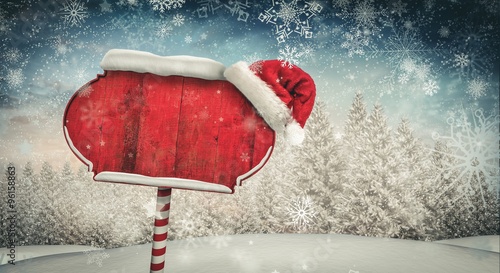 Fotografie Santa sign in north pole