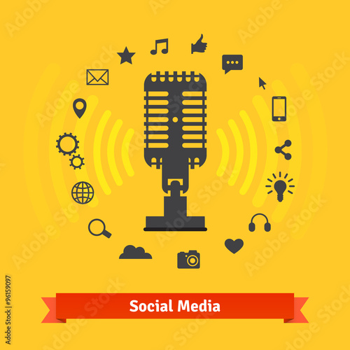 Social media marketing, podcasts recording studio