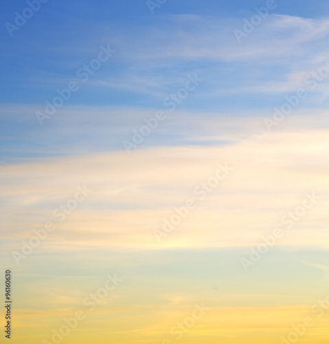 sunrise in the colored sky white soft clouds and abstract backgr © lkpro