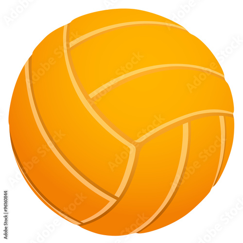 volleyball orange on a white background large