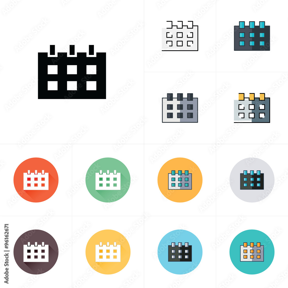 Calendar icons design Calendar icons design