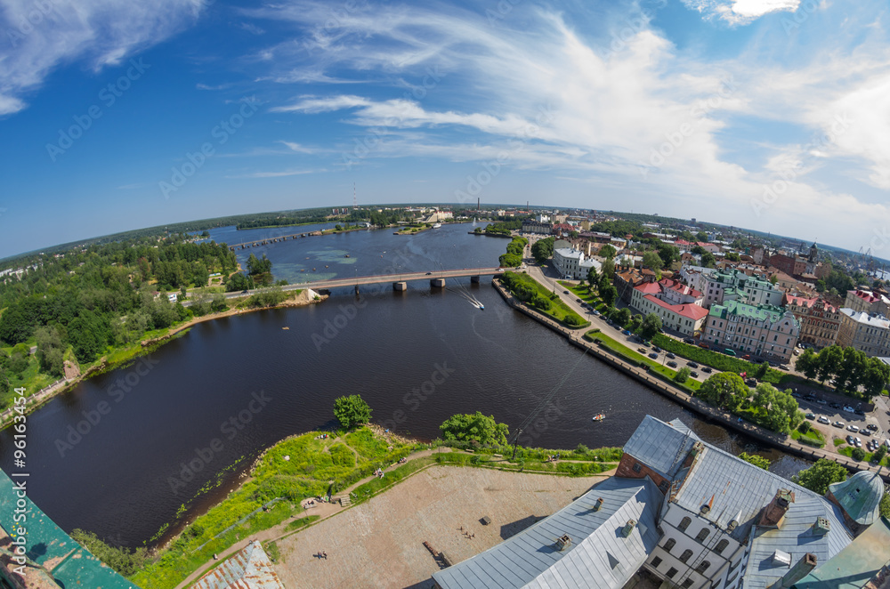 Obraz premium Old buildings of Vyborg
