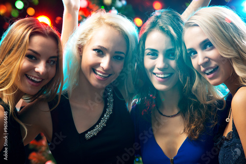 Happy girls at a Christmas party