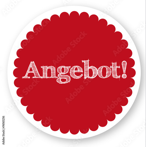 Angebot Aufkleber Sticker Button