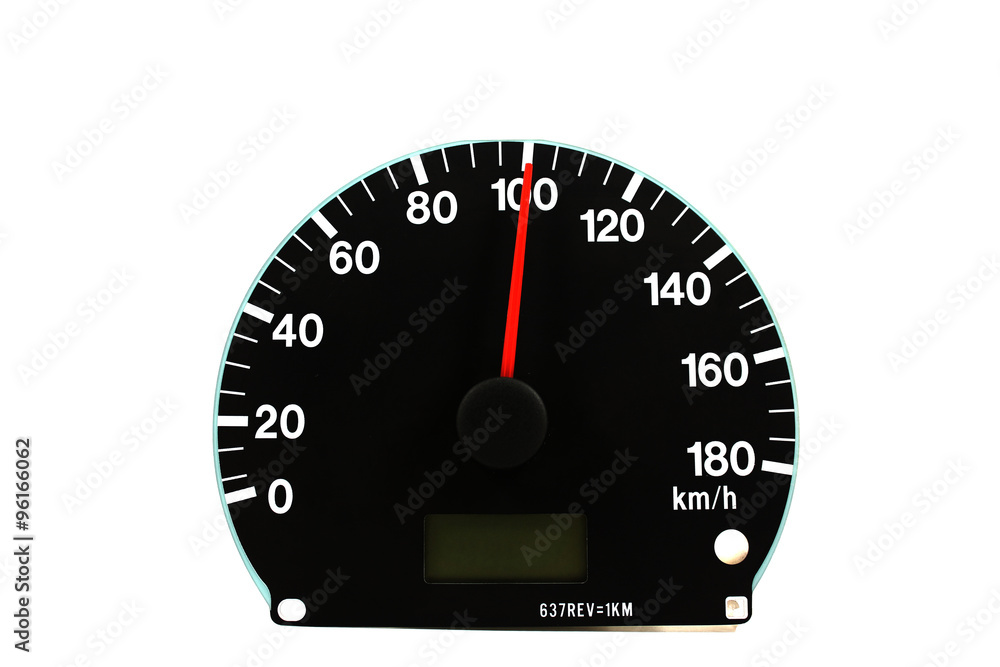 Fototapeta premium Automotive speedometer on a white background