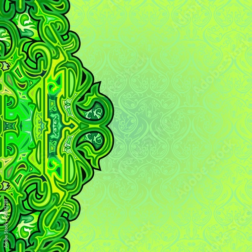 Cover Batik Green Abstract from Yogyakarta