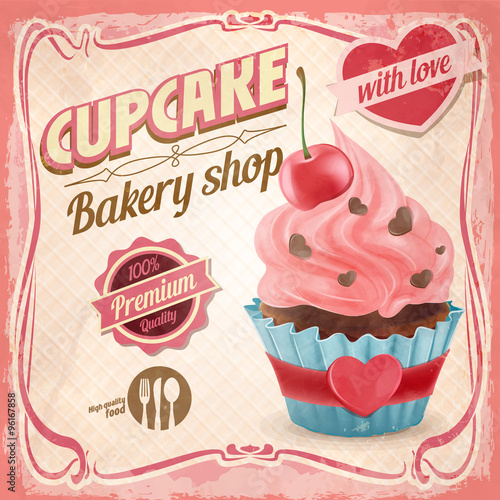 cupcake love retro