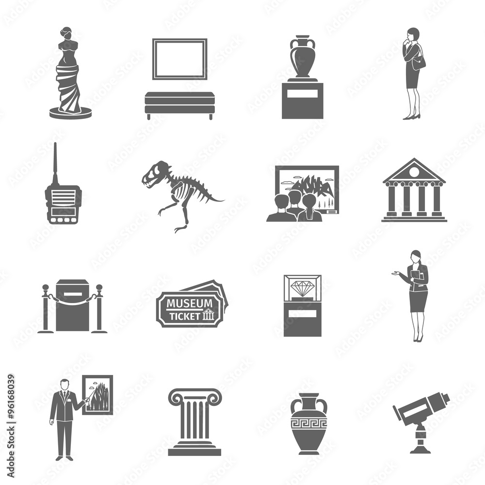 Museum Icons Set Museum Icons Set
