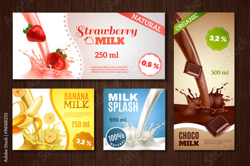 Milk Banners Set