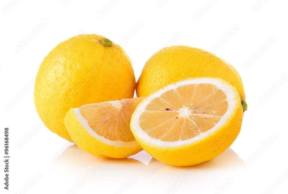 lemon on white background