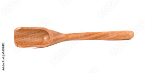 Wooden spoon for spices on white