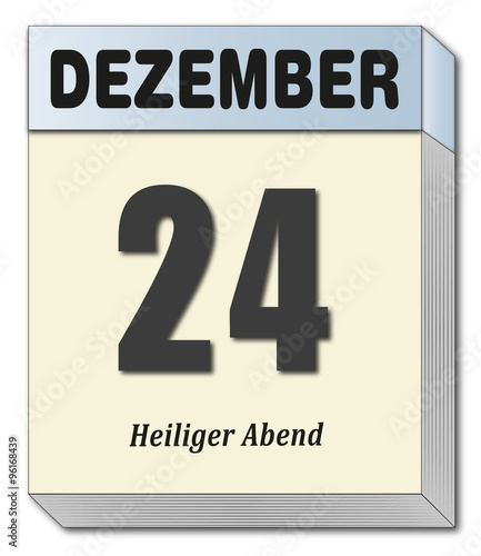 Kalenderblatt Heiliger Abend