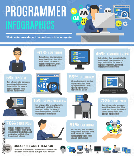Programmer Infographics Set