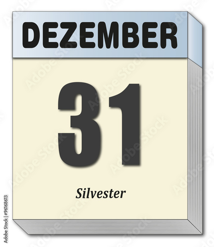 Kalenderblatt Silvester