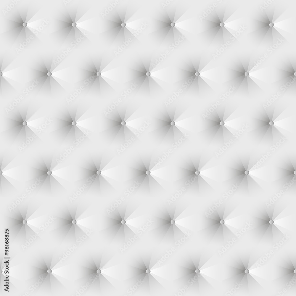Fototapeta premium Seamless texture upholstery white leather. 3D effect.