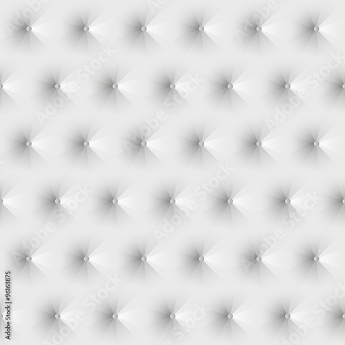 Seamless texture upholstery white leather. 3D effect. 