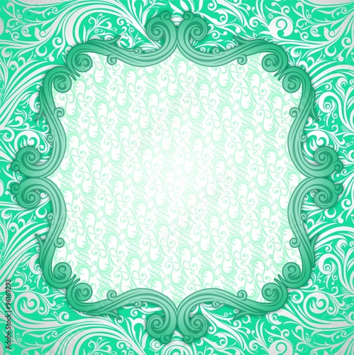 Cover Abstract Batik Green Swirl