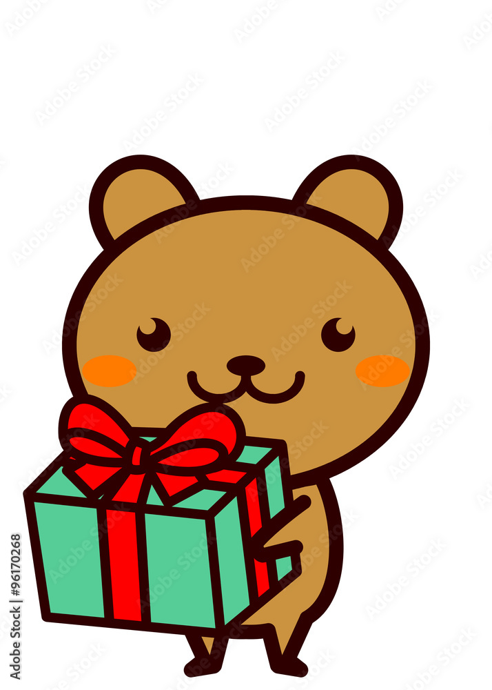 Obraz premium プレゼントする動物シリーズ