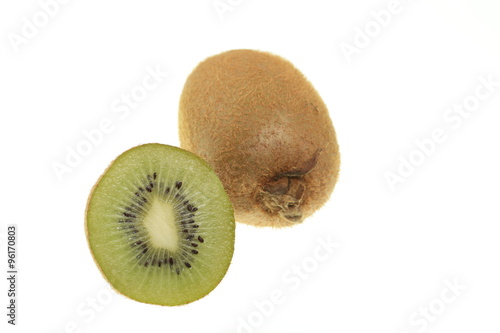 ripe kiwi fruit isolated on white background