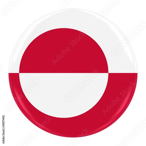 Free Download Greenlandic Flag Badge - Flag of Greenland Button Isolated on White - GFXLoad