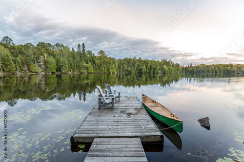 Canoe and Dock - Ontario, Canada