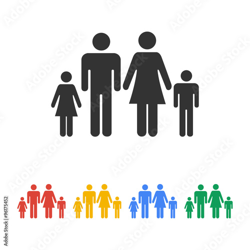 family icon. Flat design style eps 10.