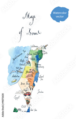 Map Israel attractions