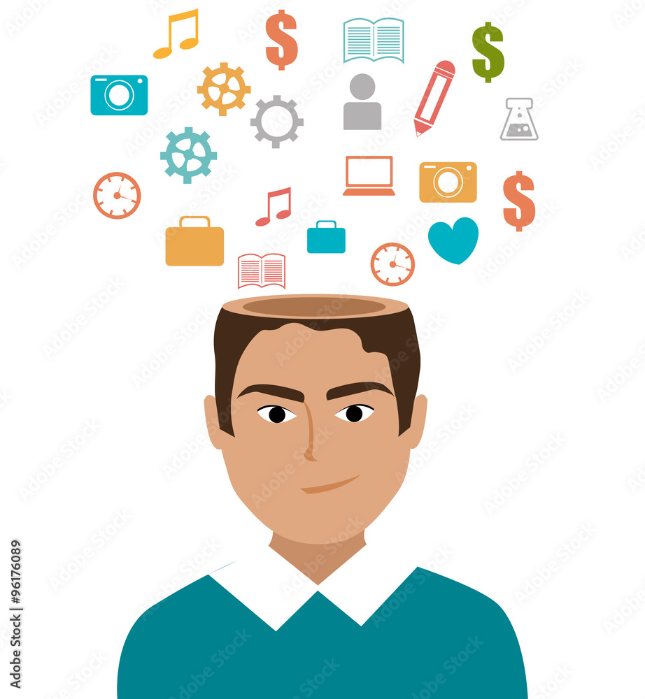 Big ideas graphic design with icons Big ideas graphic design with icons