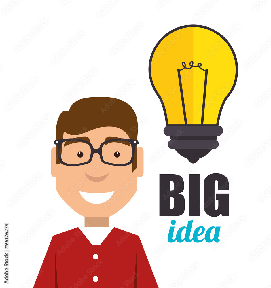 Big ideas graphic design with icons Big ideas graphic design with icons
