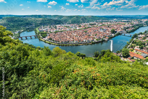 Cahors from Mont Saint Cyr in Lot, France. photo