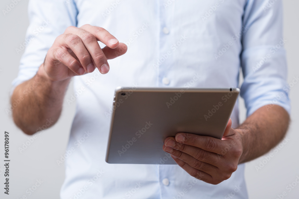 Business man with tablet Business man with tablet