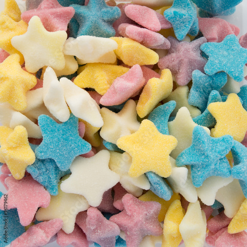 Colorful candy stars
