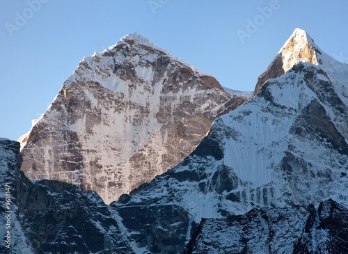 Morning view of Kangtega peak photo