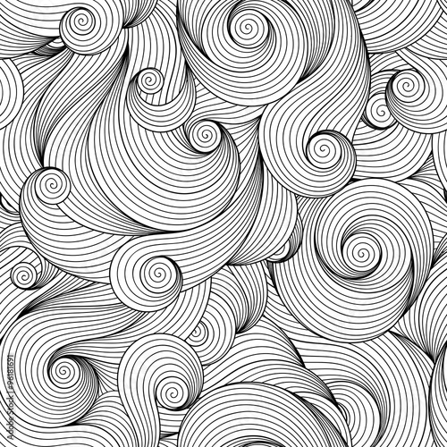 Seamless Pattern for coloring book.