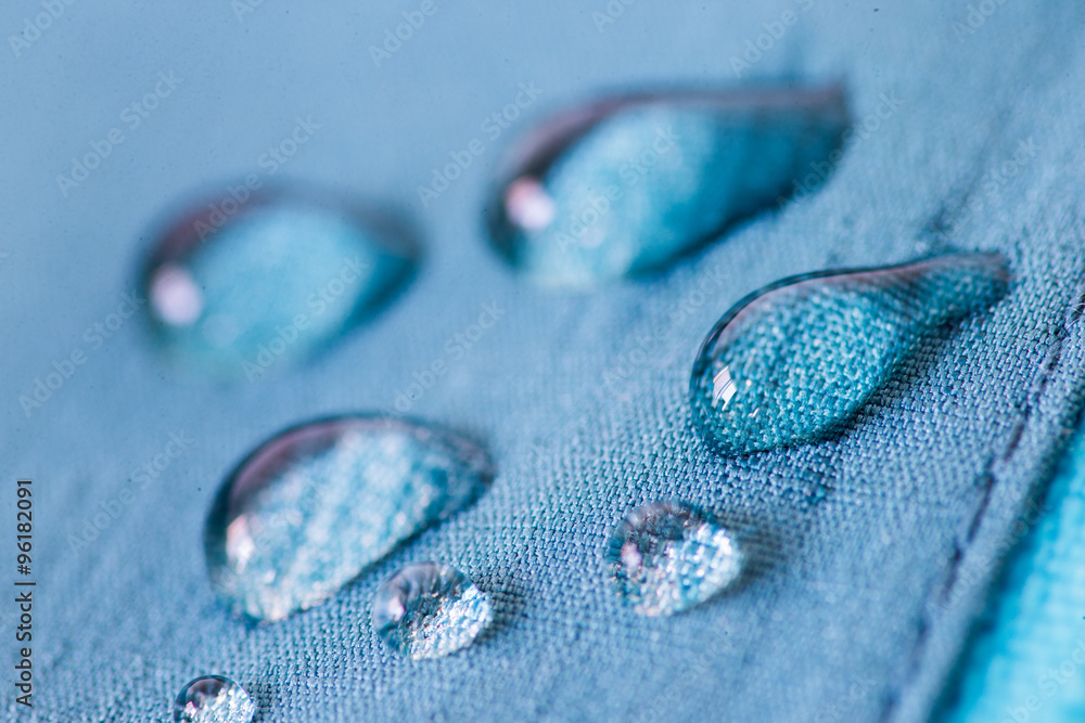 Waterproof textile repelling water