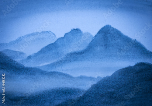 Fototapeta Naklejka Na Ścianę i Meble -  high blue mountains