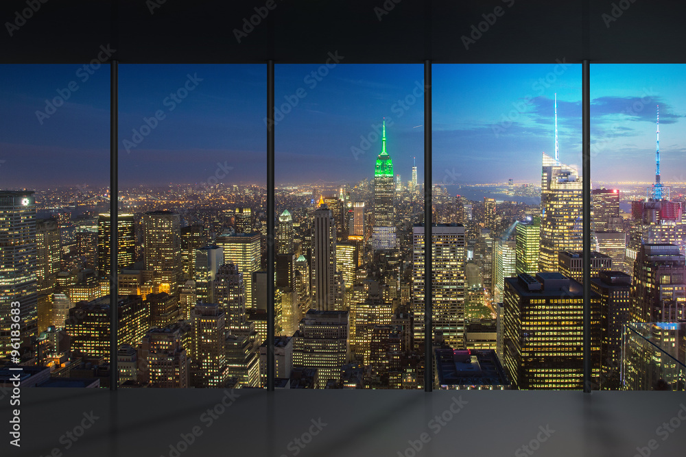 New York Night View - obrazy, fototapety, plakaty 