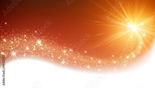 Orange sparkling card.