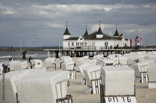 Germany Usedom Beach in Ahlbeck Autumn photo