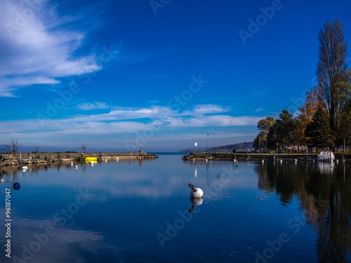 Harbour on the lake of Yverdon photo