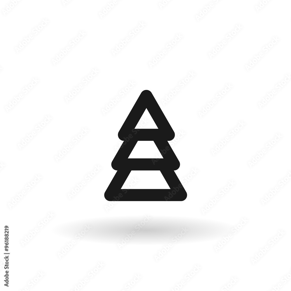 Black pine treeline icon Black pine treeline icon