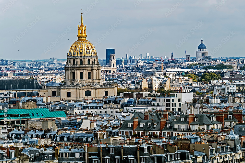 Aerial view of Dome des Invalides, Paris, France