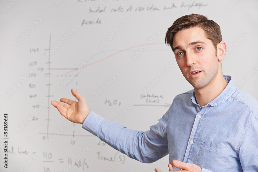 Teacher Standing In Front Of Whiteboard Teacher Standing In Front Of Whiteboard